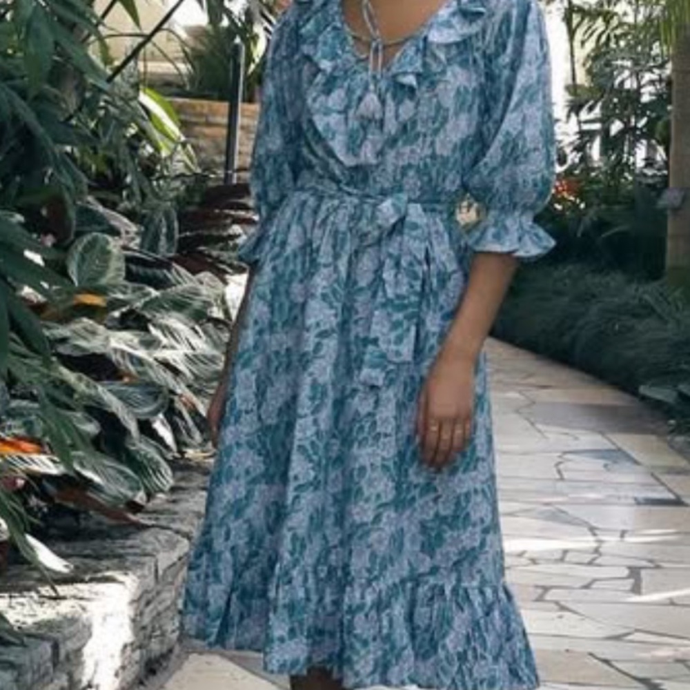 Mille June Dress -Blue Pansy, Size S